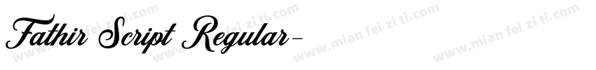 Fathir Script Regular字体转换